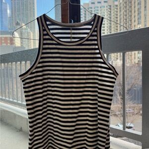 Everlane 100% Cotton Navy & White Striped Tank Top
